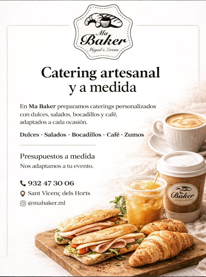 Cartel de horario de Ma Baker